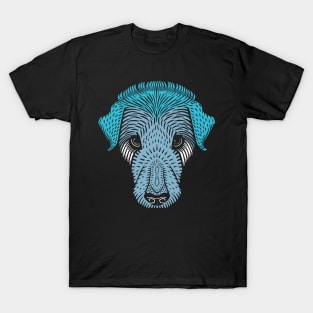 Vintage dog head-blue T-Shirt